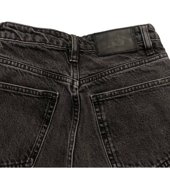 ZARA The 90s Mom Fit Black Jeans High Waist Size 0 Vintage Feel Y2K Washed Out - Picture 7 of 10